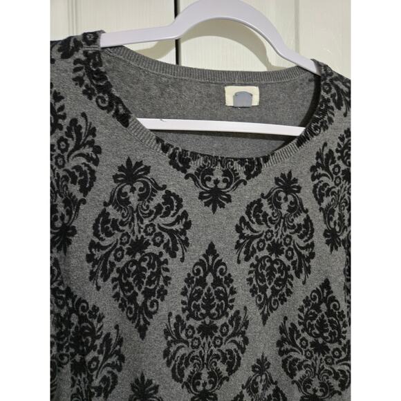 Old navy xl women's gray damask sweater - Picture 4 of 10